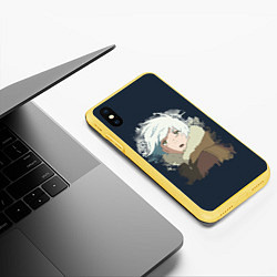 Чехол iPhone XS Max матовый Милый Фуши, цвет: 3D-желтый — фото 2