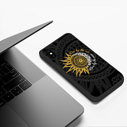 Чехол iPhone XS Max матовый Live by the sun Love by the moon, цвет: 3D-черный — фото 2