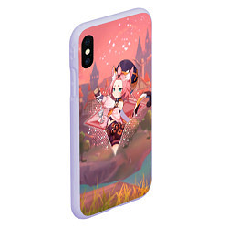 Чехол iPhone XS Max матовый Диона Diona в примогеме, Геншин импакт Genshin Imp, цвет: 3D-светло-сиреневый — фото 2