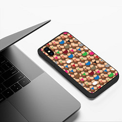 Чехол iPhone XS Max матовый Попки, цвет: 3D-черный — фото 2