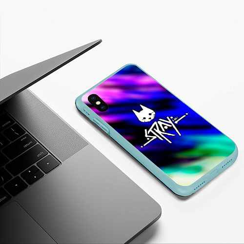 Чехол iPhone XS Max матовый Stray / 3D-Мятный – фото 3