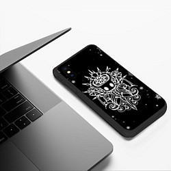 Чехол iPhone XS Max матовый НОВОГОДНИЙ HOLLOW KNIGHT ЧЁРНЫЙ, цвет: 3D-черный — фото 2