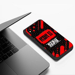 Чехол iPhone XS Max матовый RED DEAD REDEMPTION 2 Графика, цвет: 3D-черный — фото 2