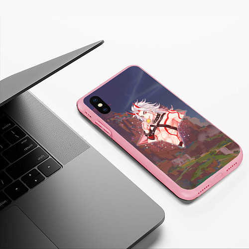 Чехол iPhone XS Max матовый Итто Аратаки Arataki Itto в примогеме, Genshin Imp / 3D-Баблгам – фото 3