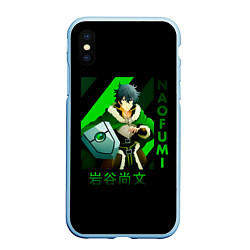 Чехол iPhone XS Max матовый Naofumi - The Rising of the Shield Hero, цвет: 3D-голубой