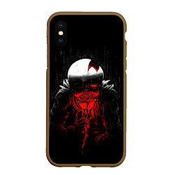 Чехол iPhone XS Max матовый UNDERTALE SANS BLOOD ROSE, цвет: 3D-коричневый