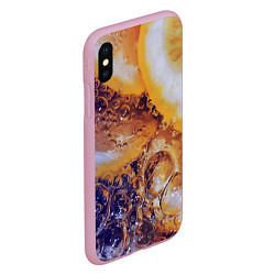 Чехол iPhone XS Max матовый Макро-Апельсинка, цвет: 3D-розовый — фото 2