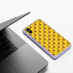 Чехол iPhone XS Max матовый Добыча Биткоинов, цвет: 3D-светло-сиреневый — фото 2