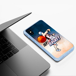 Чехол iPhone XS Max матовый Kuroko no basket Kuroko Tetsuya, цвет: 3D-голубой — фото 2