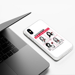 Чехол iPhone XS Max матовый Desperate Housewives с яблоками, цвет: 3D-белый — фото 2