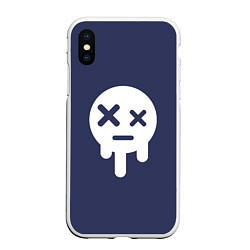 Чехол iPhone XS Max матовый ФУТБОЛКА ЭДГАРА BRAWL STARS EDGAR, цвет: 3D-белый