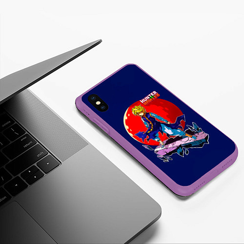 Чехол iPhone XS Max матовый Hunter x Hunter - Kurapika / 3D-Фиолетовый – фото 3