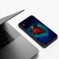 Чехол iPhone XS Max матовый Сладкая Космическая Ягодка, цвет: 3D-черный — фото 2