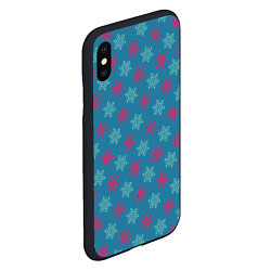 Чехол iPhone XS Max матовый Christmas Pattern New, цвет: 3D-черный — фото 2