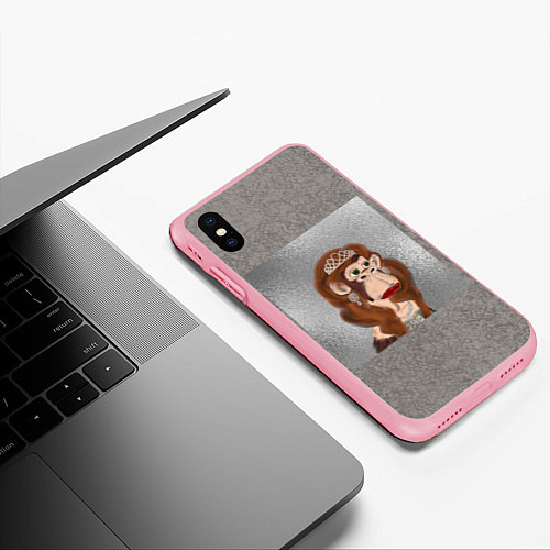 Чехол iPhone XS Max матовый Wanna Be Bored Ape / 3D-Баблгам – фото 3