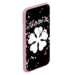 Чехол iPhone XS Max матовый Чёрный клевер манга Красный патер, цвет: 3D-розовый — фото 2