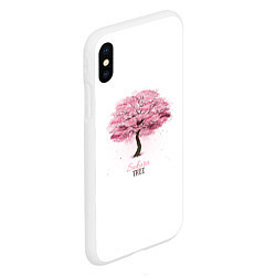 Чехол iPhone XS Max матовый Sakura Tree, цвет: 3D-белый — фото 2