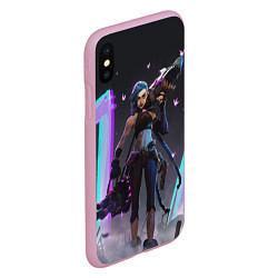 Чехол iPhone XS Max матовый ARCANE JINX League Of Legends, цвет: 3D-розовый — фото 2