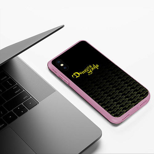 Чехол iPhone XS Max матовый Dark souls Demons souls / 3D-Розовый – фото 3