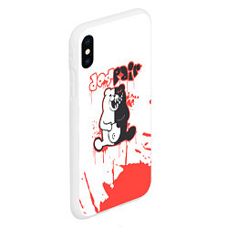 Чехол iPhone XS Max матовый Danganronpa monokuma, цвет: 3D-белый — фото 2