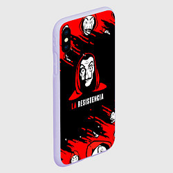 Чехол iPhone XS Max матовый La Casa de Papel - Professor, цвет: 3D-светло-сиреневый — фото 2