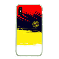 Чехол iPhone XS Max матовый Кобра кай Cobra Kai спина, цвет: 3D-салатовый