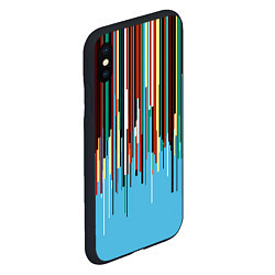 Чехол iPhone XS Max матовый Glitch pattern 2087, цвет: 3D-черный — фото 2