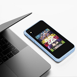 Чехол iPhone XS Max матовый Kuroko No Basket, цвет: 3D-голубой — фото 2