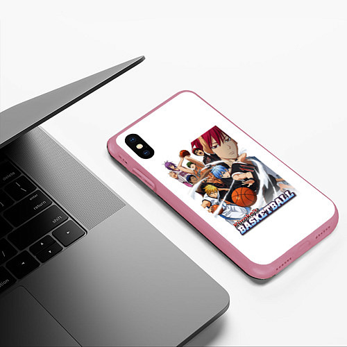 Чехол iPhone XS Max матовый Kurokos Basketball 1 / 3D-Малиновый – фото 3