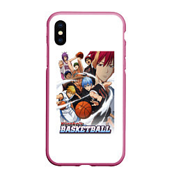 Чехол iPhone XS Max матовый Kurokos Basketball 1, цвет: 3D-малиновый