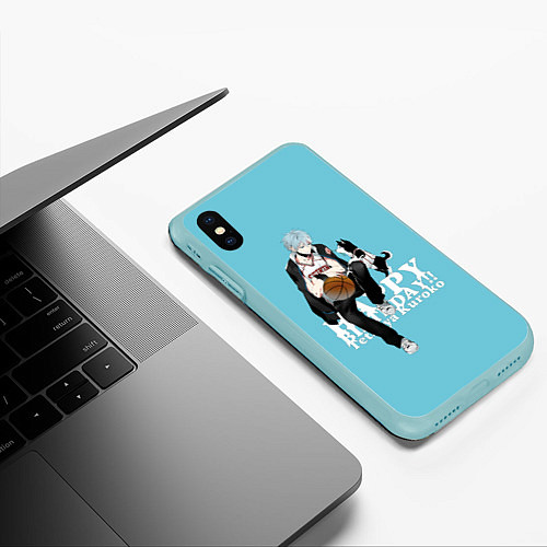 Чехол iPhone XS Max матовый Kuroko Tetsuya / 3D-Мятный – фото 3