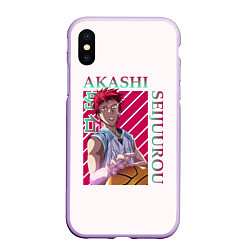 Чехол iPhone XS Max матовый Akashi Seijuro - Kuroko No Basket, цвет: 3D-сиреневый