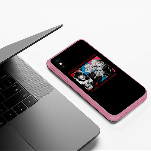 Чехол iPhone XS Max матовый Jujutsu Kaisen / 3D-Малиновый – фото 3