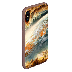 Чехол iPhone XS Max матовый Песчаный Космос, цвет: 3D-коричневый — фото 2