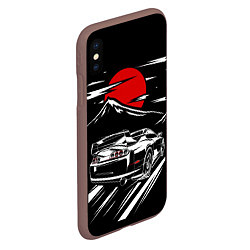 Чехол iPhone XS Max матовый TOYOTA SUPRA Под Луной, цвет: 3D-коричневый — фото 2