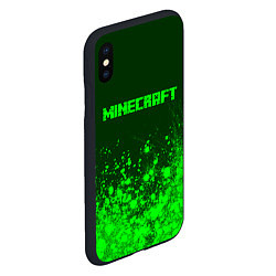 Чехол iPhone XS Max матовый MINECRAFT - Краски, цвет: 3D-черный — фото 2