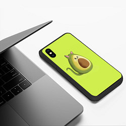 Чехол iPhone XS Max матовый Котокадо, цвет: 3D-черный — фото 2