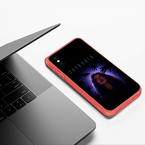 Чехол iPhone XS Max матовый Euphoria Rue / 3D-Красный – фото 3