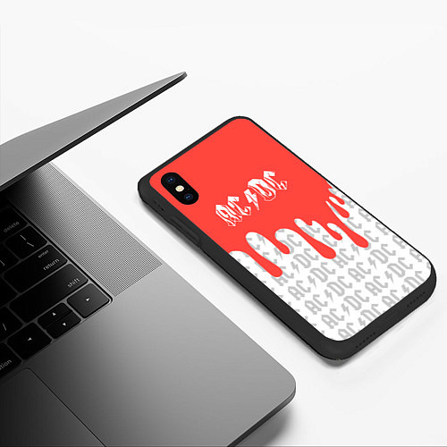 Чехол iPhone XS Max матовый Ac dc : rock / 3D-Черный – фото 3