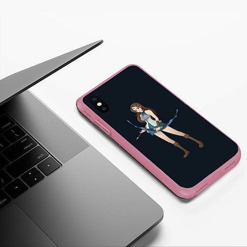 Чехол iPhone XS Max матовый Милая Мирана / 3D-Малиновый – фото 3