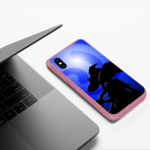 Чехол iPhone XS Max матовый МОНА АСТРОЛОГ MONA ГЕНШИН ИМПАКТ / 3D-Малиновый – фото 3