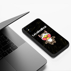 Чехол iPhone XS Max матовый ЛАЛАФАНФАН - КОТИК Разводы, цвет: 3D-черный — фото 2