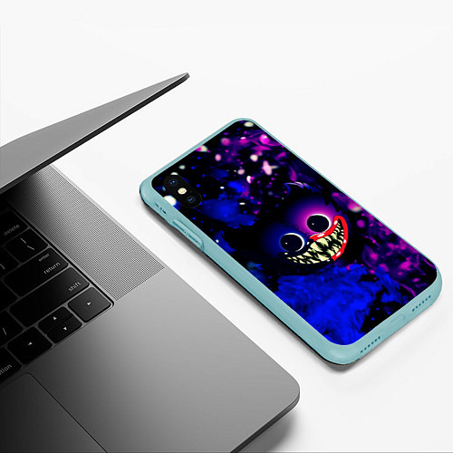 Чехол iPhone XS Max матовый Хаги Ваги Огонь / 3D-Мятный – фото 3