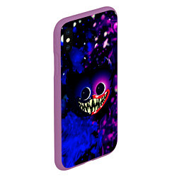 Чехол iPhone XS Max матовый Хаги Ваги Огонь, цвет: 3D-фиолетовый — фото 2