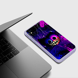 Чехол iPhone XS Max матовый Хаги Ваги Ночное Небо, цвет: 3D-светло-сиреневый — фото 2