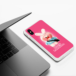 Чехол iPhone XS Max матовый Duck Lalafan утёнок Лалафанфан, цвет: 3D-белый — фото 2