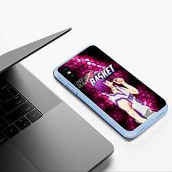 Чехол iPhone XS Max матовый Kuroko no Basuke, Murasakibara Atsushi Ацуши Мурас, цвет: 3D-голубой — фото 2