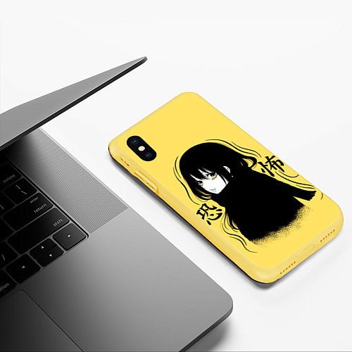 Чехол iPhone XS Max матовый Yellow Miko / 3D-Желтый – фото 3