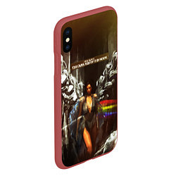 Чехол iPhone XS Max матовый ПИНК ФЛОЙД PINK FLOYD, цвет: 3D-красный — фото 2