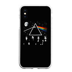 Чехол iPhone XS Max матовый PINK FLOYD LOGO ПИНК ФЛОЙД НЕБО, цвет: 3D-белый